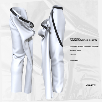 Second Life Marketplace - [Dope+Mercy]Obsessed Pants_White (ADD)